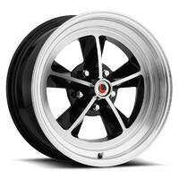 15 x 7 Legendary GT9 Alloy Wheel, 5 on 4.5 BP, 4.25 BS, Gloss Black / Machined