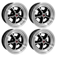 15 x 7 Legendary GT9 Alloy Wheel, 5 on 4.5 BP, 4.25 BS, Gloss Black / Machined