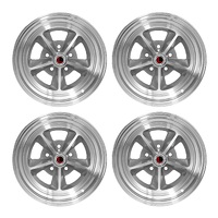15 x 7 Legendary GT9 Alloy Wheels, 5 on 4.5 BP, 4.25 BS, Charcoal / Machined Set of 4