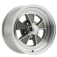 Legendary  Wheels 15 x 7 GT5 Alloy Wheel, 5 on 4.5 BP, 4.25 BS, Clear Coat/ Machined