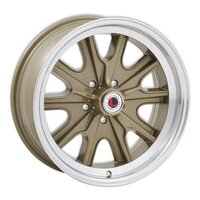 17 x 8 Legendary HB45 Alloy Wheel, 5 on 4.5 BP, 4.75 BS, 5 Lug Gold Machined