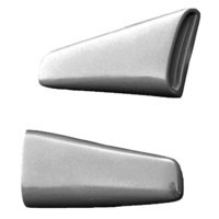 1964 - 1966 Mustang Fastback Upper Fibreglass Side Scoops - Bolt on - Pair