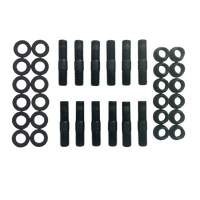 12 Point Flange Nut, Washer & Stud M10 x 1.50 Black Oxide