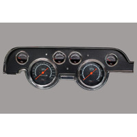 6 Gauge Kit - Black Gauges - 4 3/4" & 2 1/4" - MPH