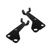 HQ Holden Straight Front Bumper Bar Iron Brackets Black - PAIR - Not Commercial