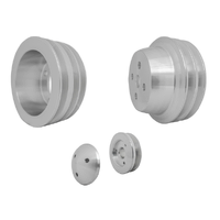 1965 - 1969 Mustang 289 302 351 w Billet Pulley Kit Triple Groove - 4 Bolt