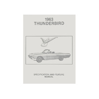 1963 Ford Thunderbird ILL. FACT/FEATURE MANUAL