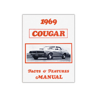 1969 Mercury COUGAR ILL. FACT/FEATURE MANUAL