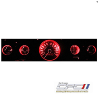 1965 - 1966 Mustang Dash LED Gauge Kit - Red