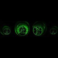 1969 - 1970 Mustang Dash LED Gauge Kit - Green