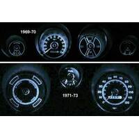 1969 - 1970 Mustang Dash LED Gauge Kit - White