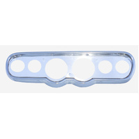 1965 - 1966 Mustang 6 Gauge Instrument Bezel with Chrome Surround and Alloy Insert