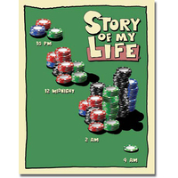 Story Of My Life  Large Metal Tin Sign 40.6cm X 31.7cm Genuine American Made