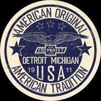 Chevrolet American Original  Large Metal Tin Sign 40.6cm X 31.7cm Genuine American Made