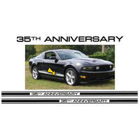 1999 Mustang 35th Anniversary Lower Rocker Side Stripe Kit - Silver Metallic