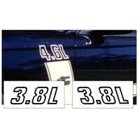 1994-98 Mustang '38L' Fender Decal Set - Silver Metallic