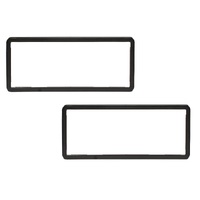 Plain Black Number Plate Frames x2