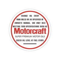 XA XB Falcon V8 Motorcraft Oil Cap Decal - Miles per Hour Speedo