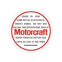 XB Falcon V8 Motorcraft Oil Cap Decal - Kilometres per Hour Speedo