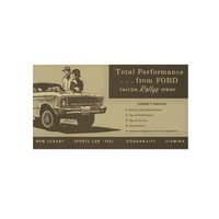 1964 US Falcon Owners Manual - Sprint Supplement