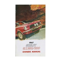 1967 Shelby Mustang Owners Manual