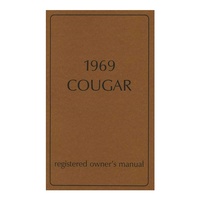 1969 Mercury Cougar Owners Manual