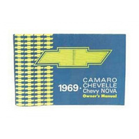 1969 Chevrolet Camaro Chevelle Chevy Nova Owners Manual