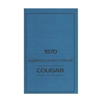 1970 Mercury Cougar Owners Manual