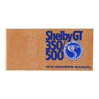 1970 Shelby Mustang Owners Manual