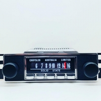 Platinum-Series Bluetooth AM/FM Radio Assembly for 1969-73 Chrysler Valiant Galant GA/GB - Black w/ Chrome Buttons