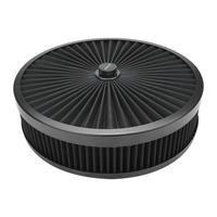 Proflow Air Filter Assembly Flow Top Round Black 14in. x 2in. Suit 5-1/8in. Neck Flat Base