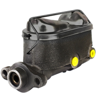 Black 1964 - 1973 Mustang Master Cylinder Cast Iron 1.000 in. Bore Dual Bowl Disc/Drum