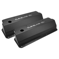 302c 351c Valve Covers Tall Fabricated Aluminium - Black Powder Coated - Pair