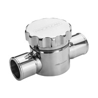 Coolant Filter Inline with Cap Billet Aluminium Polished 1.5" Hose