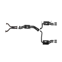 Cat Back Exhaust System DualOutlet w/ DualRear Muffler & Quad Tip Outlet for Ford Falcon BF GT 5.4L Boss