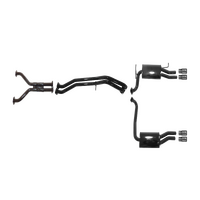 Cat Back Exhaust System-No Centre Muffler-w/ DualRear Muffler & Quad Tip Outlet for Ford Falcon BF GT 5.4L Boss