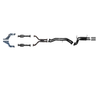 Full Exhaust System w/ Tuned Headers (No Centre Muffler) for Ford Falcon XR8/GT BA-BF 5.4L Boss