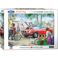 Mustang Red Pony 1968 GT Fastback Puzzle 26.5" x 19.25" 1000 Piece