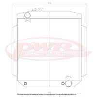 55mm Radiator w/ Opposed Outlets (Mustang Cleveland V8 64-66)