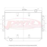 55mm Radiator w/ 16" SPAL Fan Mounts (Valiant CM 6cyl 78-81)