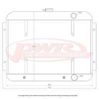 55mm Radiator w/ 16" SPAL Fan Mounts (Belair V8 Auto 55-57)