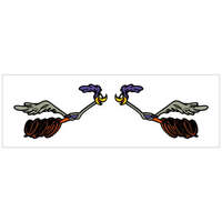 1969-73 Plymouth Road Runner Running Bird Door Decal Set - Reflective Full Colour Bird