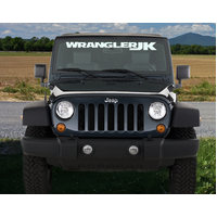 Jeep Wrangler JK Windshield Decal (3" x 37") Silver Metallic