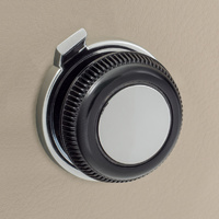 RetroSound Front Control Knobs Black Metal with Chrome Insert - Pair