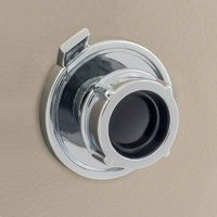 RetroSound Front Control Knobs Metal Chrome with Black Insert  - Pair