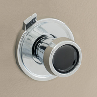 RetroSound Front Control Knobs Metal Chrome with Black Insert  - Pair