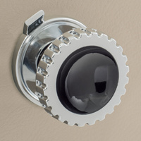 RetroSound Front Control Knobs Chrome with Black Insert  - Pair