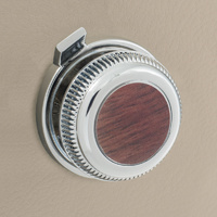 RetroSound Front Control Knobs Chrome with Woodgrain Insert - Pair