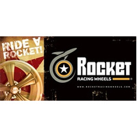 Rocket Racing Wheels Banner 3' x 6' - Ride a Rocket