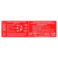 Vehicle Emission Decal/SRS Notice for Holden Commodore VT Series 1 V8 5.0